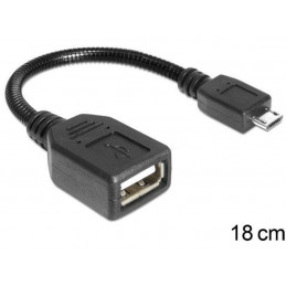DeLock USB2.0 OTG Adapterkabel, 18cm, SW