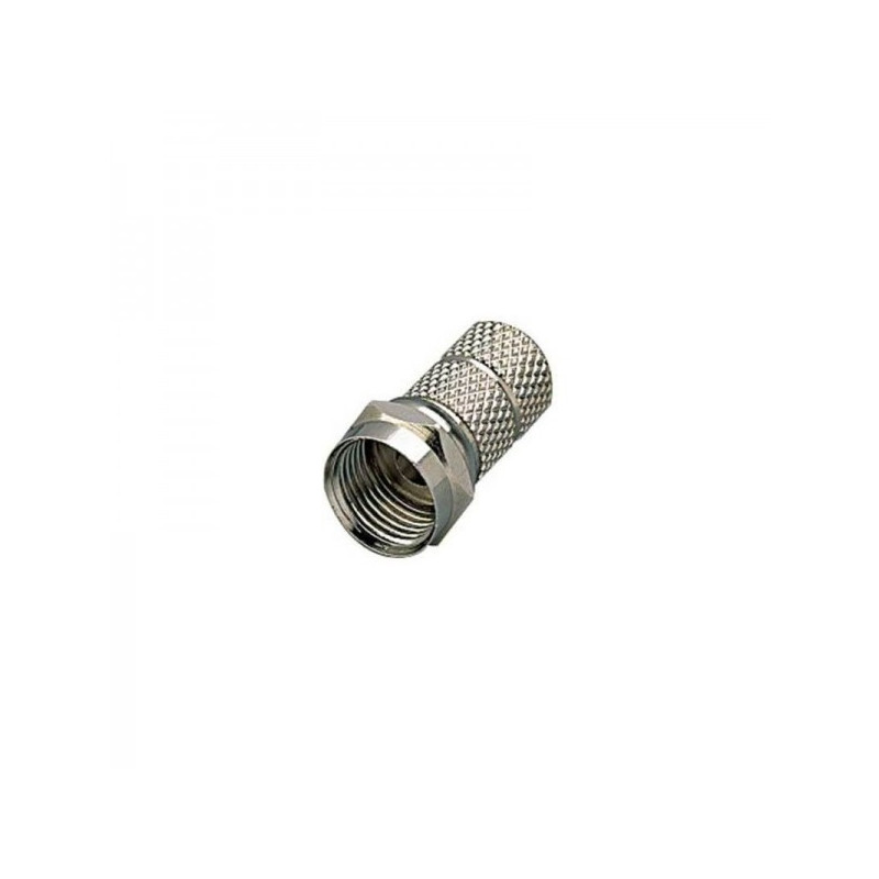 F-Stecker 5mm mit grosser Mutter