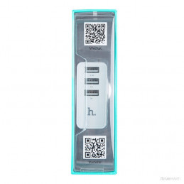 HOCO C1 Tri-USB-Anschlüsse Wand Reise-Ladegerät mit faltbarem US-Stecker