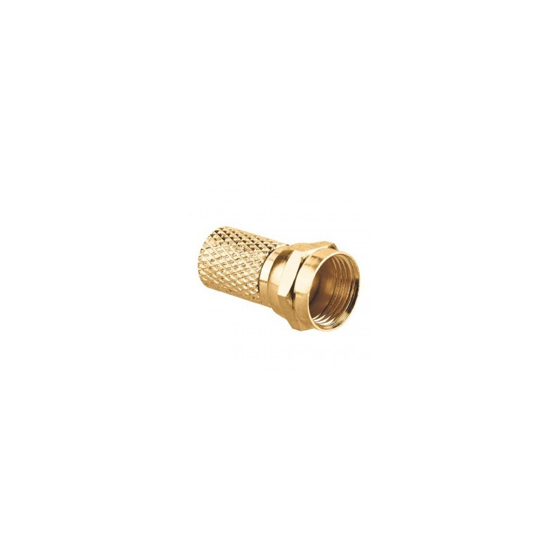 F-Stecker 7mm vergoldet