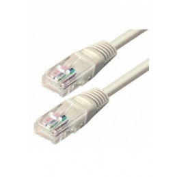 Ethernetkabel CAT 5e - UTP grau 1,0 Meter RJ45 Stecker