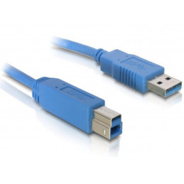 DeLock USB3.0 Kabel, A - B, 1m, Blau