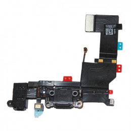 iPhone 5S USB Anschluss / Dock Connector Modul + Kopfhörer Eingang in schwarz