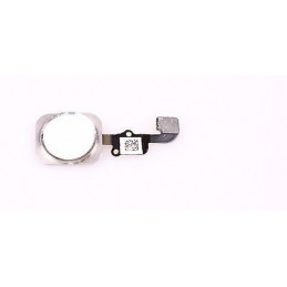 iPhone 6 Home Button Flexkabel + Home Button - Weiss / Silber
