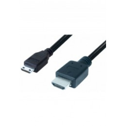 HDMI-Stecker - HDMI-Ministecker 2,0 Meter schwarz High Speed