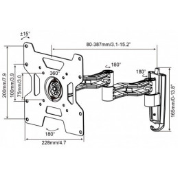 LCD/Plasma Wandhalter 17" - 37" Gelenk