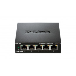 D-LINK DGS-105 Switch, 5-Port, Gigabit Ethernet