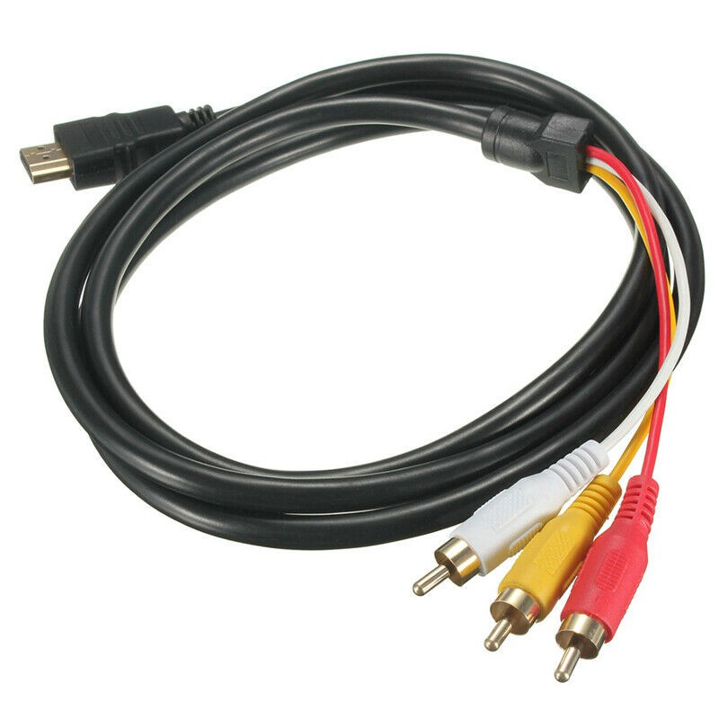 1,5 M HDMI Stecker Auf 3 Cinch Video Audio AV Kabel Adapter