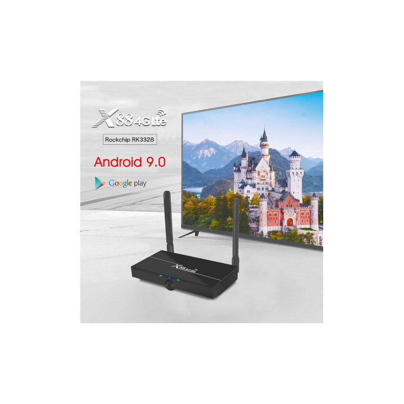 X88 4G Lte Android 9.0 TV Box 4G Nano SIM KARTE 2GB 16GB