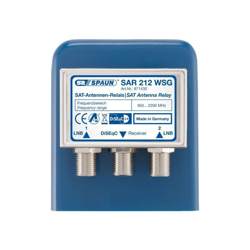 SPAUN DiseqC SAR 212 F Wetterschutz WSG Set 2/1 FULL HDTV 3D Schalter Umschalter 