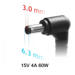 Netzteil Toshiba 15V 4A 60W 6.3mm*3.0mm