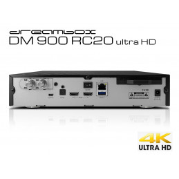 Dreambox DM900 RC20 UHD 4K 1x Dual DVB-S2X MS Tuner E2 Linux PVR ready Receiver