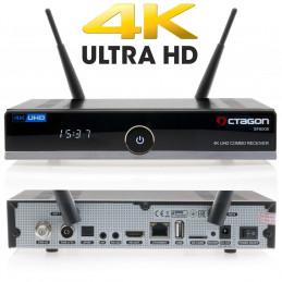 OCTAGON SF8008 4K UHD 2160p H.265 HEVC E2 Linux Dual Wifi DVB-S2X & T2C Combo Receiver
