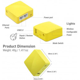 VPN Router GL.iNet GL-MT300N-V2 (Mango)