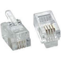 RJ11 Stecker zum Crimpen, ungeschirmt