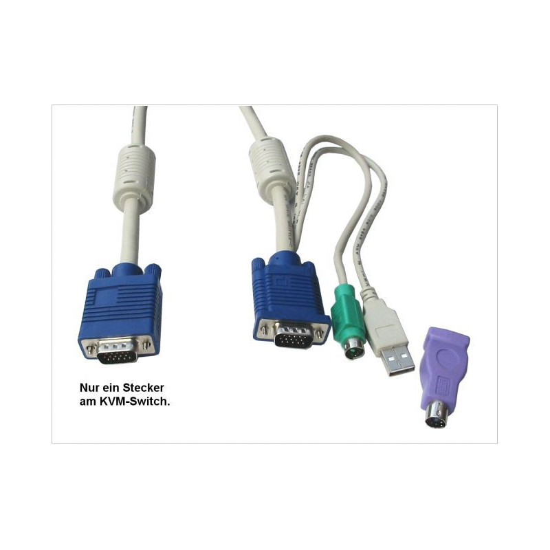 LevelOne ACC-2101: 1.8m USB-PS/2-VGA KVM-Kabel