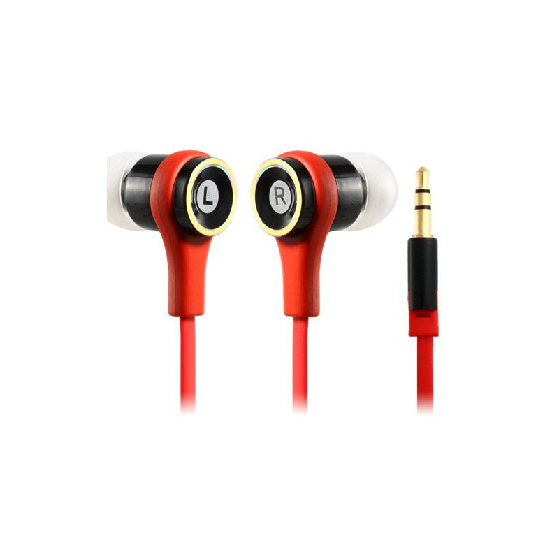 SMZ 610 Flachkabel In-Ear-Kopfhörer für iPhone 5, iPod Touch 5, iPod Nano 7, iPhone 4 / 4S, iPad 4 (rot)